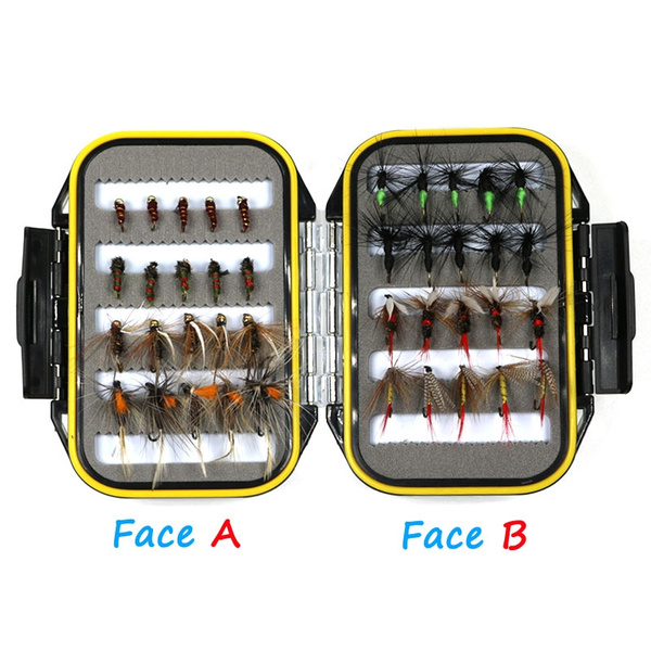40pcs/Set] Cost-effective Wet Dry Nymph Fly Fishing Lure Box Set Fly Tying  Material Bait Fake Flies for Trout Grayling Panfish