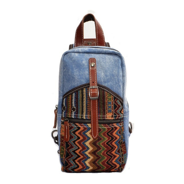 Boho canvas cheap backpack