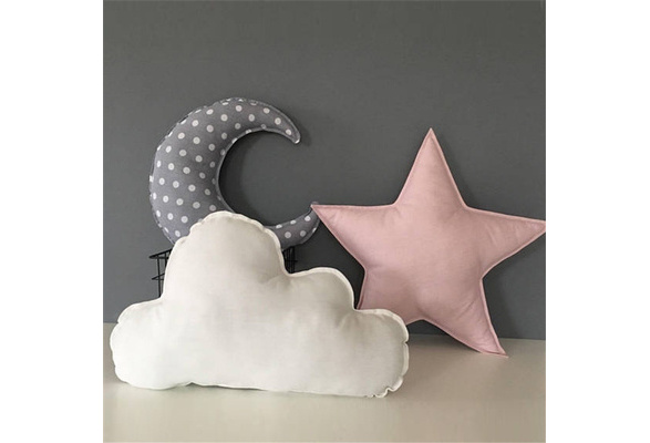 Set of Cloud and Star Shaped Pillows Baby Cushion Nursery Decor