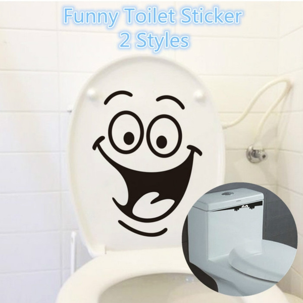 Home Decor Decoration Smiley Face / Peeking Eyes WC Toilet Waterproof Wall Mural Art Funny Bathroom Sticker PVC |