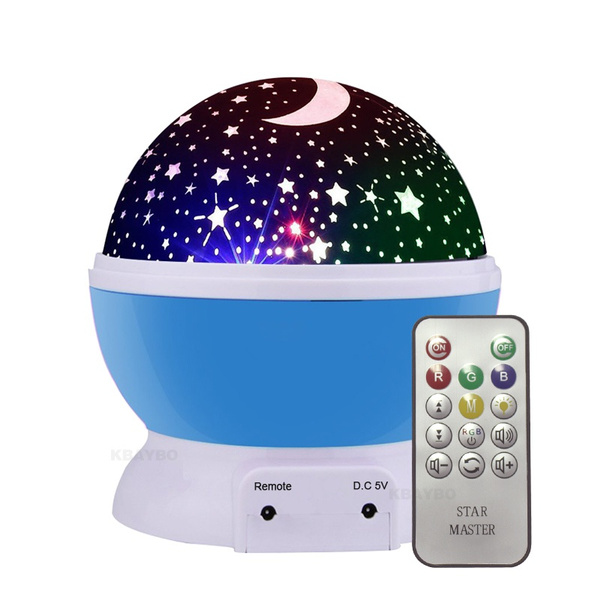 Bange for at dø Investere Atlas Romantic Rotating Spin Night Light Projector Remote Control Children Kids  Baby Sleep Lighting Sky Star Master Lamp Led Projection Bedroom | Wish