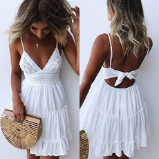 Lace Dress, pleated dress, Lace, Beach