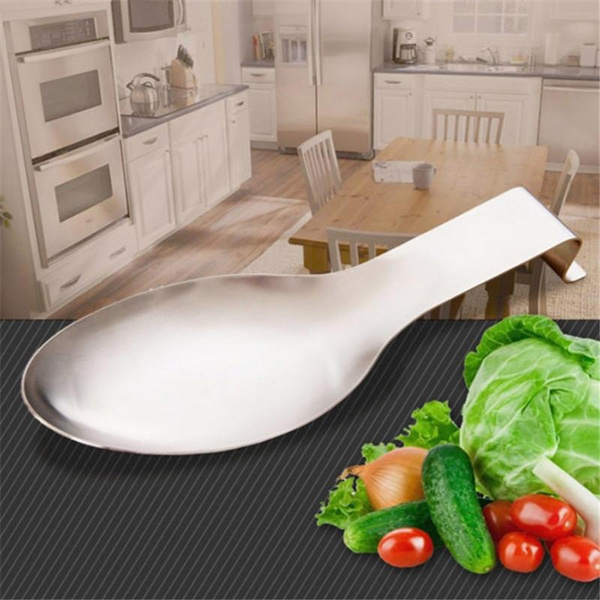 Spoon Rest, Stainless Steel Spoon/Spatula/Ladle Rest Holder, Heavy Duty
