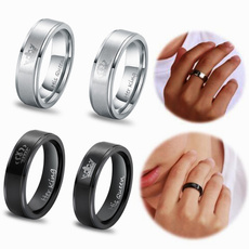 Couple Rings, Steel, titanium steel, Jewelry