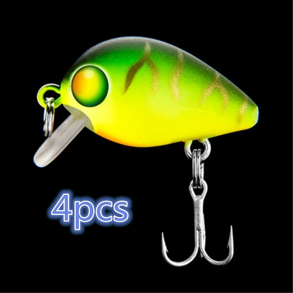 20184 4pcs Lure Lovers Special Mini Micro Fishing Lure Bass Crank Bait Barb  Hook 2.5cm High Quality