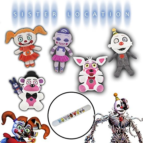 Funko Fnaf Five Nights At Freddy S Sister Location Complete Plush Plushies Doll Set Bracelet Ennard Ballora Circus Baby Funtime Freddy Fazbear Foxy Wish