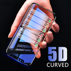 Real 5D Full Cover Tempered Glass Anti FingerPrint Screen Protector For Iphone X 8 8 Plus 7 7Plus 6 6Plus 6s 6sPlus Samsung S9 S8 S7 S6 Edge Plus Note 8 Huawei Xiaomi Redmi Sony OnePlus