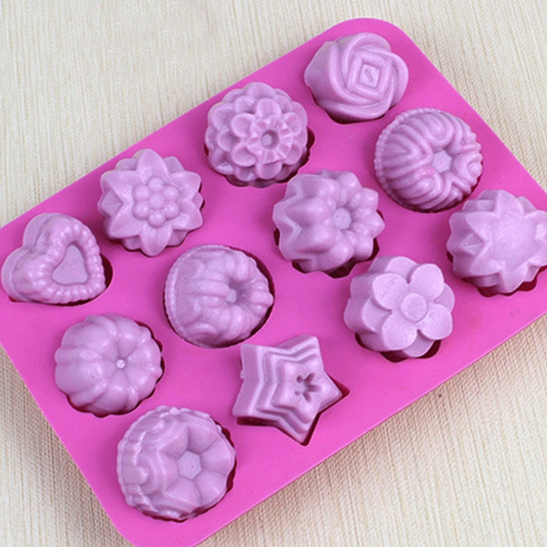 Silicone Mold For Pink Flowers tool for decorating cakes candy CLA dxi