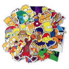 Top Sale 25pcs/setThe Simpsons Graffiti Waterproof Stickers for Kids Toy Car Laptop Luggage Skateboard Motorcycle Decal Stickers