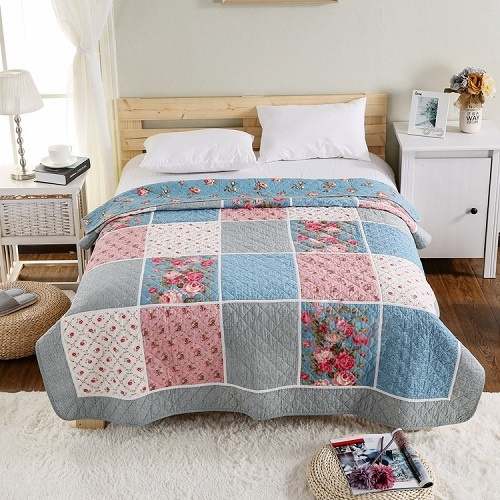 Summer 100% Cotton Patchwork Quilt 1pc Twin Size Student Quilts Sofa  Blanket Duvet Sheet Kids Bedclothes Duvets