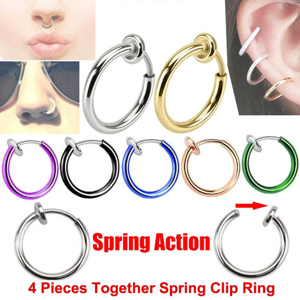 Jewelry, Spring, Hoop, nosestudsring