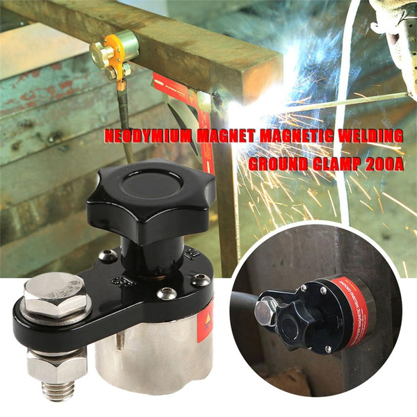 200A Welding Ground Clamp Grounding Magnet Connector Industrial Welding Machine Accessories Magnetic Welding Ground Clamp