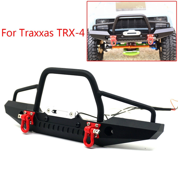 1/10 RC Metal Front Bumper w/ Winch Mount for Traxxas TRX-4 Defender Body Parts 