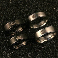 Couple Rings, Steel, lover gifts, Silver Ring