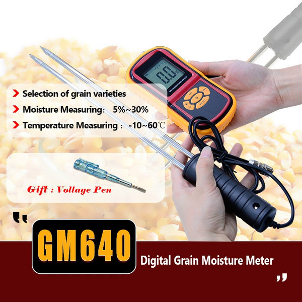 Digital Grain Moisture Meter, Humidity Tester for Wheat, Corn