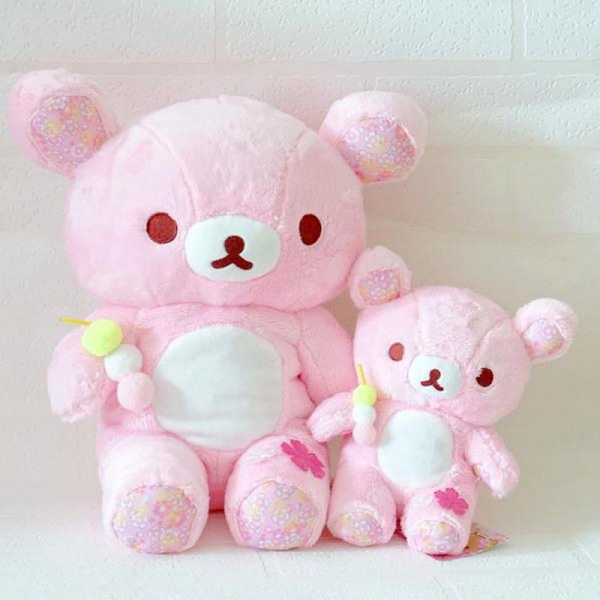 New San-x Cute Soft Plush Sakura Pink Rilakkuma Doll Stuffed Toy Good for Gift 