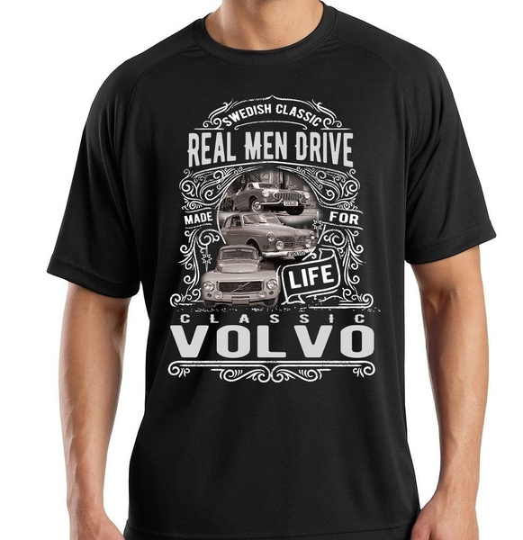 Fashion Men Volvo T shirt Vintage Style Swedish Classic Car Real Men Drive Classic Volvo