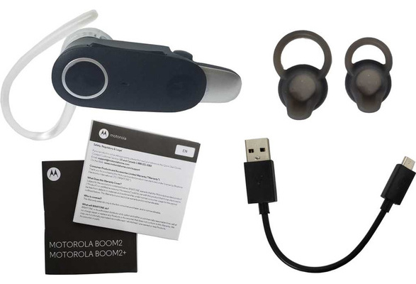 Motorola Boom 2 MH003 Bluetooth Wireless Headset Dual Mic Google