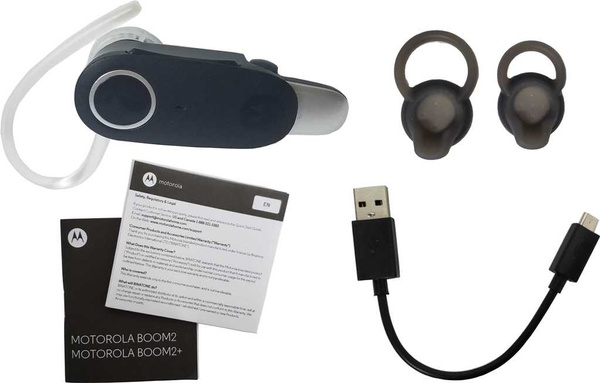 Motorola Boom 2 MH003 Bluetooth Wireless Headset Dual Mic Google Siri Multipoint Boom Flip Style