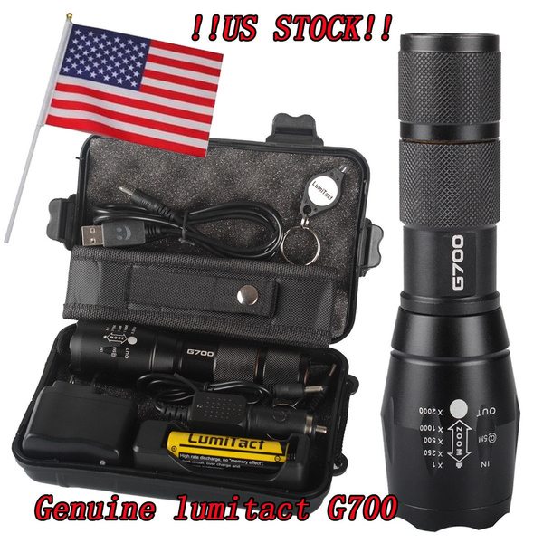 Bright 10000lm Genuine Lumitact G700 L2 LED Tactical Flashlight Military Torch 