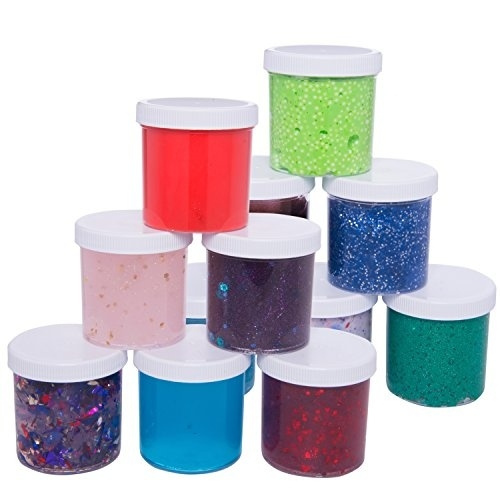 6oz slime storage jars clear all