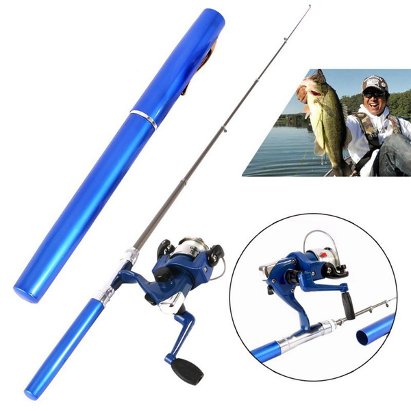 Colorful Portable Pen Fishing Rods Pocket Mini Telescopic Rod Camping  Travel Hunting Baitcasting Wirh Reel