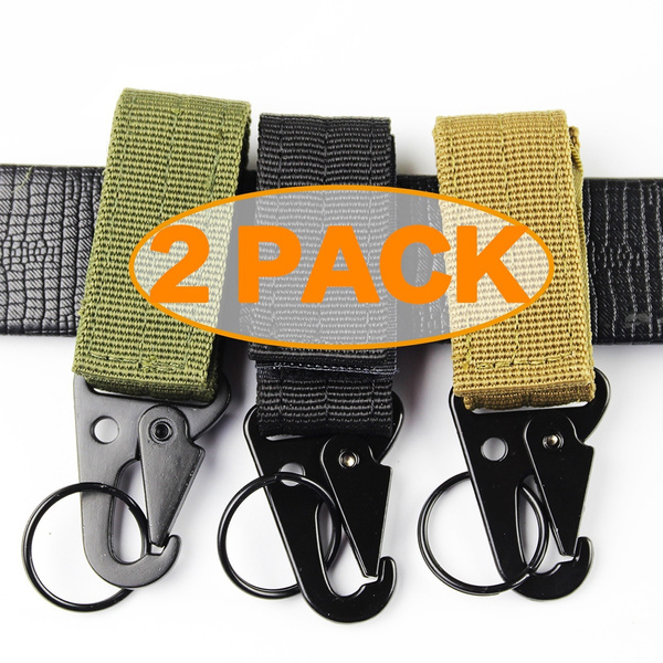 Molle Military Tactical Nylon Webbing Clip Belt Key Buckle Hook Strap S9E5 