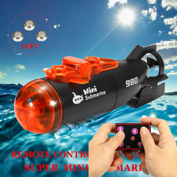 Mini Micro Radio Remote Control RC Submarine Ship Boat With LED Light Toy Gift