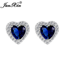 DIAMOND, Jewelry, Blue Sapphire, Earring