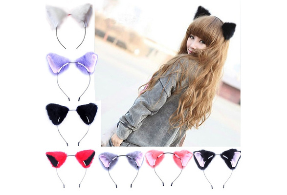 Cat Fox Long Ears Neko Costume Hair Clip Halloween Cosplay Party OrecchietXRSDE Cat Fox Long Ears Neko Costume Hair Clip Halloween Cosplay Party OrecchietXRSDE
