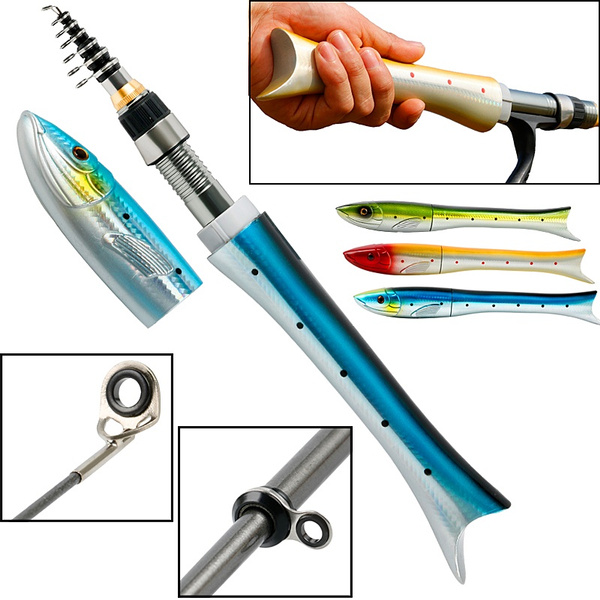 Fish-shaped Fishing Rod, Light and Portable Telescopic Fishing