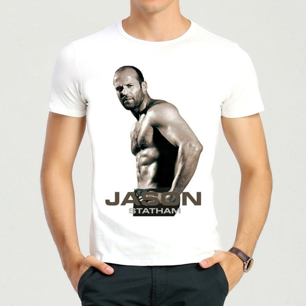 Jason Statham T Shirt White Color Short Sleeve Cartoon Jason Statham  T-shirt Top Tees Tshirt Men Women | Wish