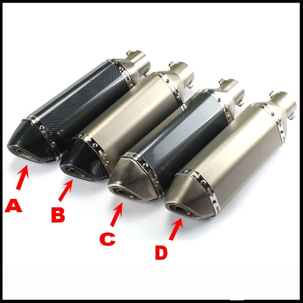 Moto Universel Double Tuyau D/échappement De 51mm En Acier Inoxydable Argent Moto Double /Échappement Du Silencieux Tuyau Arri/ère Tuyau Tuyau Tube Modification Pi/èces