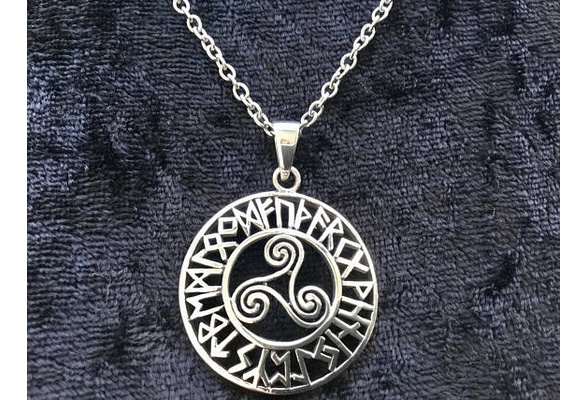 Details about   925 Silver Celtic Irish Triple Spiral Triskele Runes Pendant ✔️Solid✔️Quality
