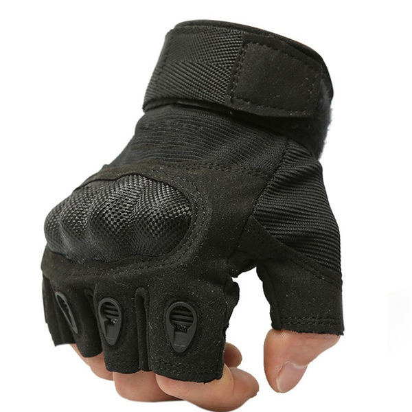 carbon fiber fingerless gloves