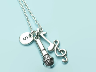 singer, Jewelry, customnecklace, Microphone