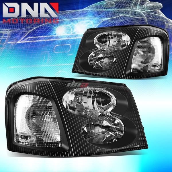 For 2002 to 2009 GMC Envoy Headlight Black Housing Clear Corner