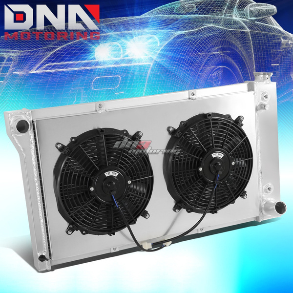 DNA Motoring RA+FS-CK67-3 For 1967 to 1972 Chevy / GMC C/K Series Pickup  3-Row Tri-Core Aluminum Radiator + 12V Fan Shroud 68 69 70 71