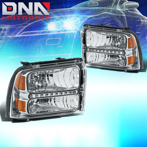 ZX-Motor LED DRL Headlights Pair For 2005-2007 Ford F250 F350 F450