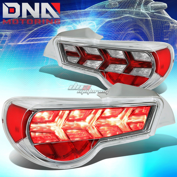 For 13 To 17 Frs Brz 86 Pair Of Led Arrow Sequential Tail Light Chrome Housing Clear Lens Clear Signal Wish