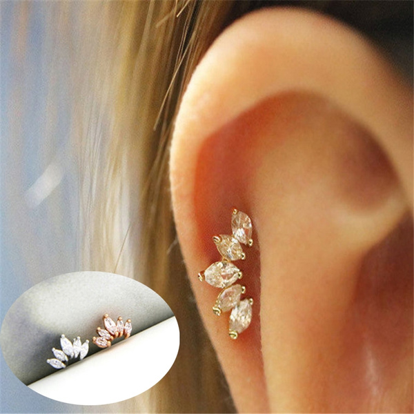 Crown shop tragus earring