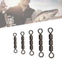 30/50 Pack Brass Fishing Barrel Swivels – Ball Bearing Rolling Swivels For Tackle, Sizes 16# To 5/0