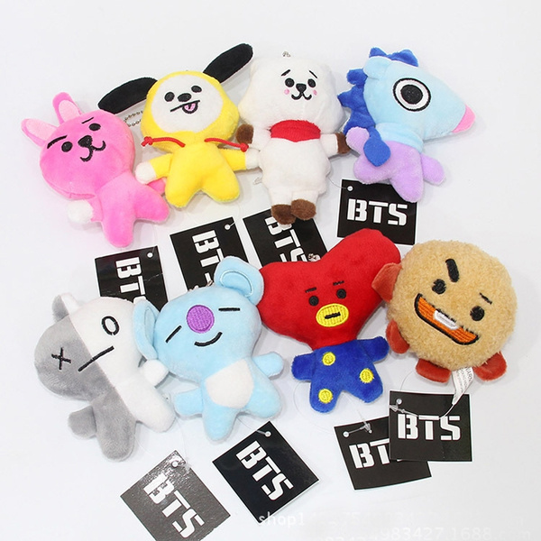 Kpop BTS BT21 TATA SHOOKY CHIMMY COOKY MANG Keychain Toy Doll Child Gifts