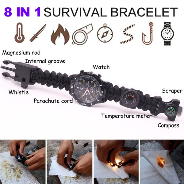 Mini Thermometer for Paracord Bracelet Outdoor Camping Hiking Travel