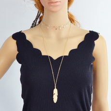 leafshapenecklace, necklaceaccessorie, Chain, necklace for women