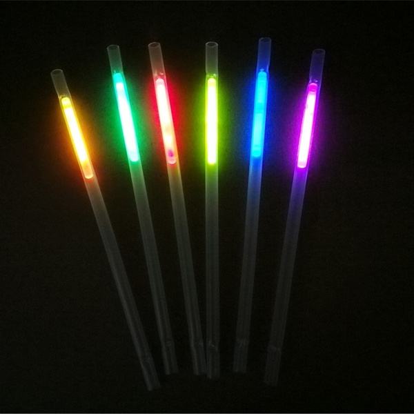 glow in the dark drinking straws - 10 pack | Wish