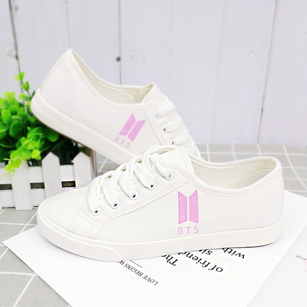 ubrugt Baby snave BTS Hand Painted Shoes Womens Canvas Shoes | Wish