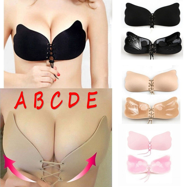 Cupe A /B /C /D /E Invisible Strapless Gel Push-Up Bra For Women