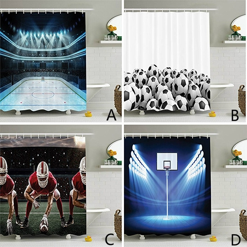 Hockey Shower Curtain Photo Of A Sports Arena Full People Fans Audience Tournament Championship Match Cloth Fabric Bathroom Decor Set With Hooks 66x72 Inches Extra Long Multicolor Wish Hockey Shower Curtain Photo Of A, Hockey Shower Curtain