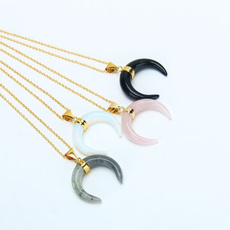 crescent, Natural, Jewelry, obsidian